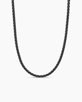 Box Chain Necklace in Darkened Stainless Steel, 4mm